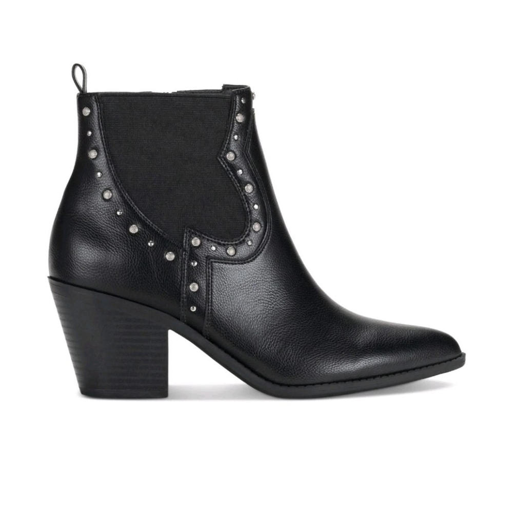 Sun + Stone Modern Studded Western Boots Booties SZ 9 M BLACK - Picture 4 of 16